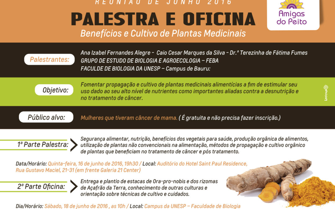 5ª Reunião Mensal Palestra e Oficina 16/6